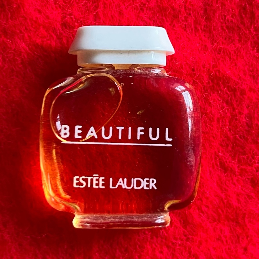 Beautiful by Estée Lauder .12 Ounce Eau de parfum mini  glass bottle white top